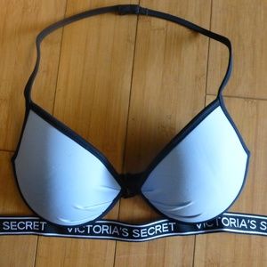 Victoria Secret sportbra black  lite blue 34c